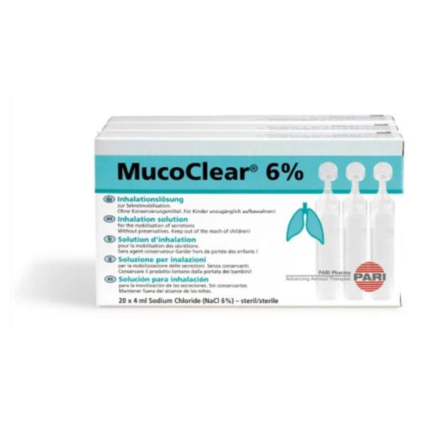 MUCOCLEAR 6% PARI 4ML AMPOULES (20/BX X 3BX)     