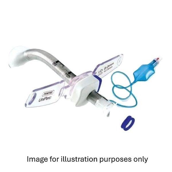 TRACHEOSTOMY TUBE 9.0MM UNIPERC ADJ FLANGE CUFFD