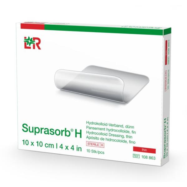 SUPRASORB H THIN 10X10CM HYDROCOLLOID DRESS (10)