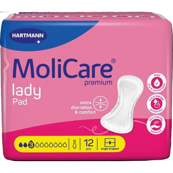 MOLICARE PREMIUM LADY PAD 3 DROP (12X12)**