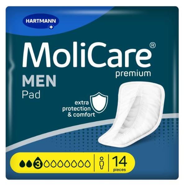 MOLICARE PREMIUM MEN PAD 3 DROPS (14X12)