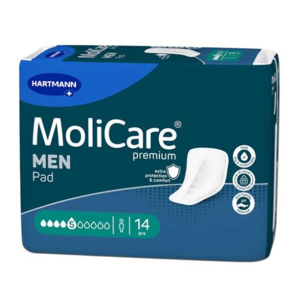 MOLICARE PREMIUM MEN PAD 5 DROPS (14X12)