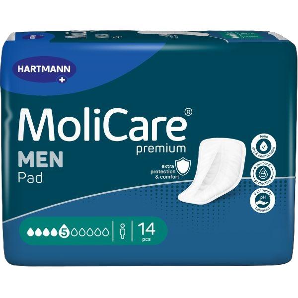 MOLICARE PREMIUM MEN PAD 5 DROPS (14X12)