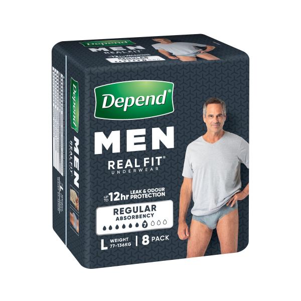 DEPEND UNDERWEAR MEN REALFIT LARGE (8X4)