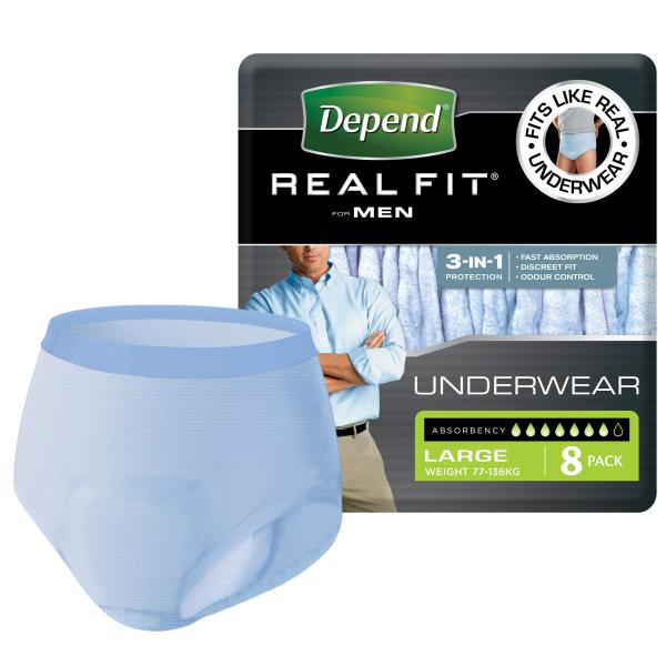Good Price - Depend Real Fit Womens Underwear Large 8 Pack