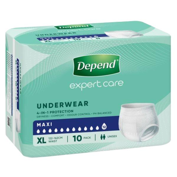 DEPEND UNDERWEAR MAXI EXTRA LARGE (10X4)