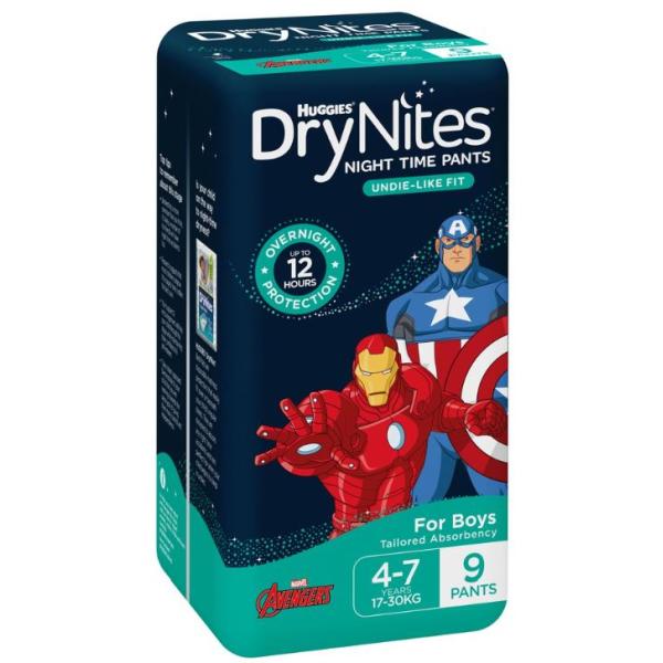HUGGIES DRYNITES PANTS BOY 17-30KG (3X9)