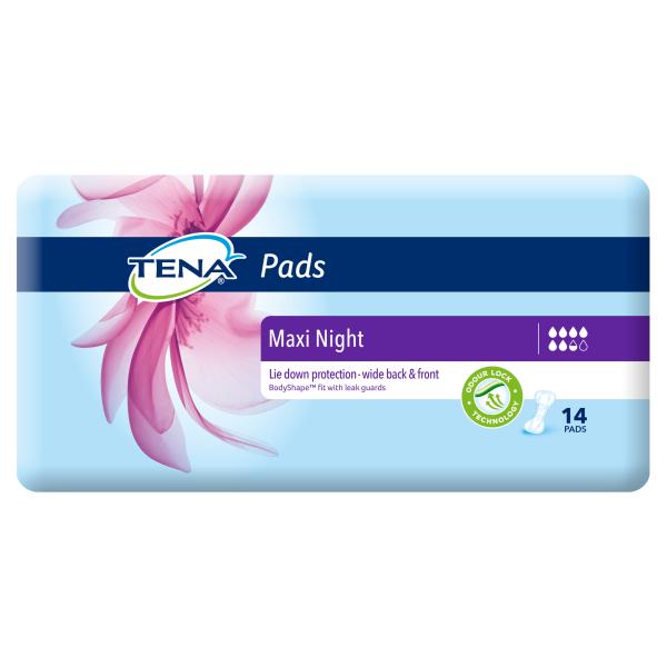 TENA PADS MAXI NIGHT (14/PK X 3PK)