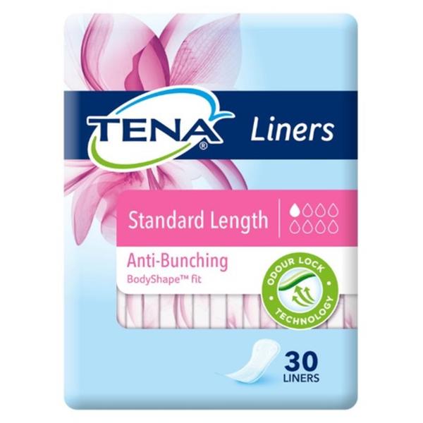 TENA LINERS DAILY STANDARD LENGTH PK30/6CT