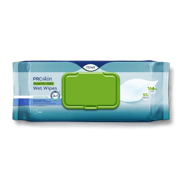 TENA WET WIPES PLASTIC FREE (80) **