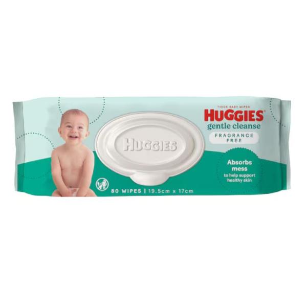 HUGGIES BABY WIPES THICK FRAGRANCE FREE (4X80)
