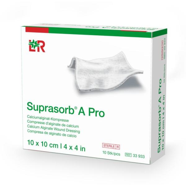 SUPRASORB A PRO ALGINATE DRESSING 10X10CM (10)