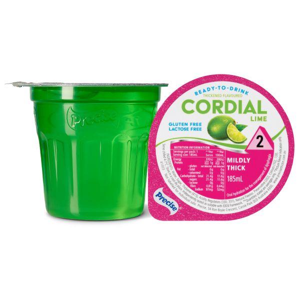 PRECISE THICK CORDIAL LIME LEVEL 2 185ML (12)