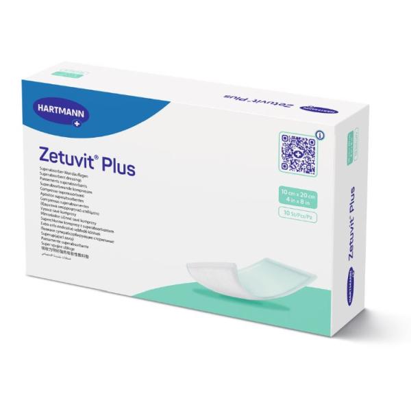 ZETUVIT PLUS ABSORBENT DRESSING 10x20cm (10)