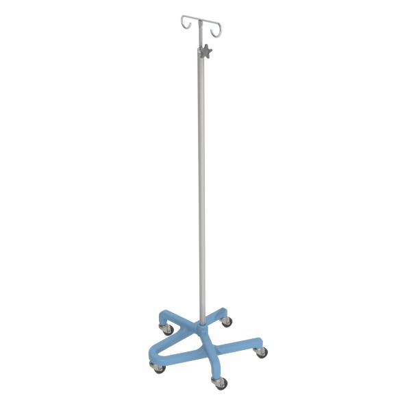 IV POLE MOBILE METAL BASE STAINLESS STEEL        
