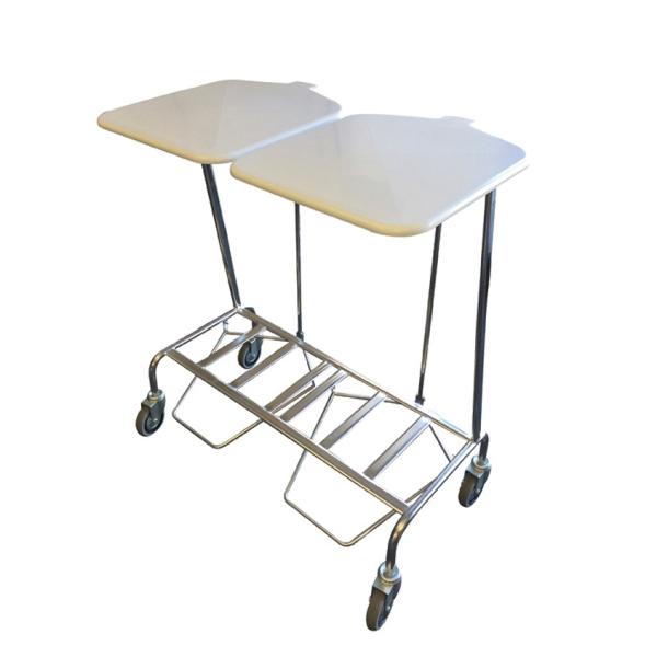 LINEN SKIP DOUBLE S/S FOOT OPERATED LID