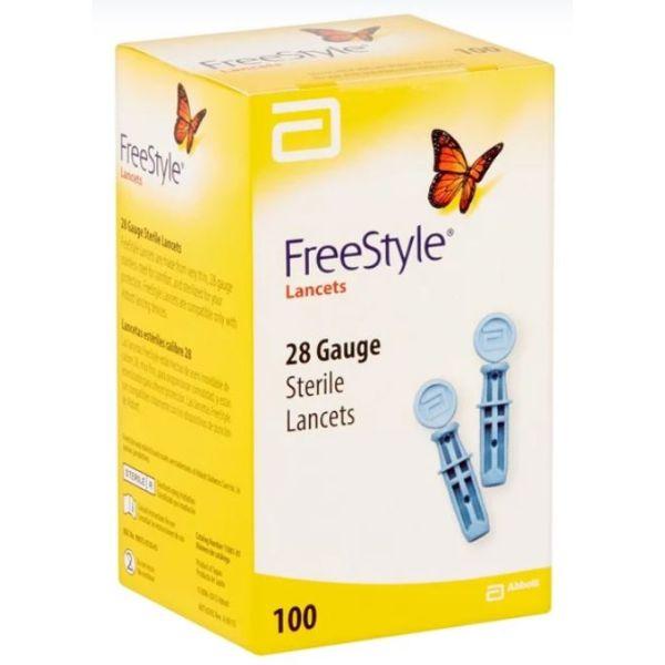 LANCET FREESTYLE THIN 28G STERILE (100)          
