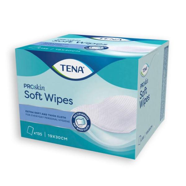 TENA PROSKIN SOFT WIPES 19X30CM (135)