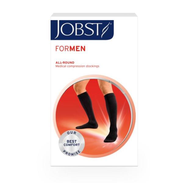 JOBST FOR MEN KNEE C/TOE LGE BLACK CCL1          