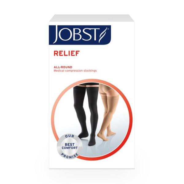 JOBST RELIEF THIGH DOT C/TOE LGE BEIGE CCL2      