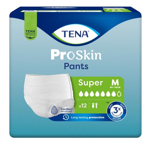TENA PANTS SUPER MEDIUM PK 12/4 CT