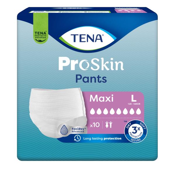 TENA PANTS MAXI LARGE (10/PK X 4PK)