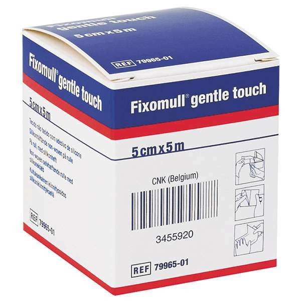 FIXOMULL GENTLE TOUCH 5CM X 5M FIXATION TAPE