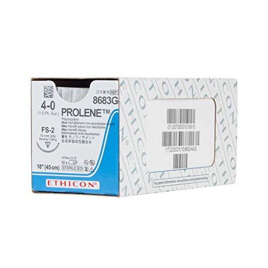 SUTURE POLYPROPYLENE 4/0 ETHICON 19MM  FS-2  12s