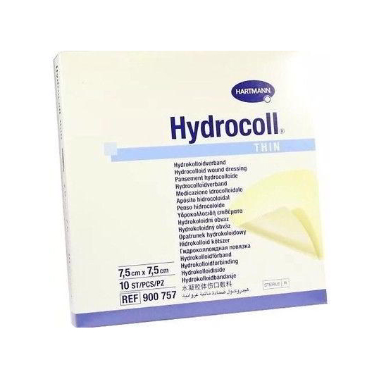 HYDROCOLL THIN 7.5X7.5CM HYDROCOLLOID DRESS. (10)