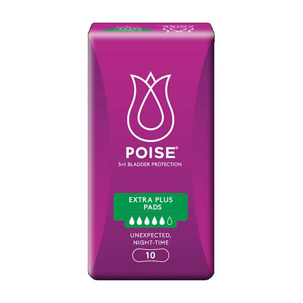 POISE EXTRA PLUS PADS (10X6)