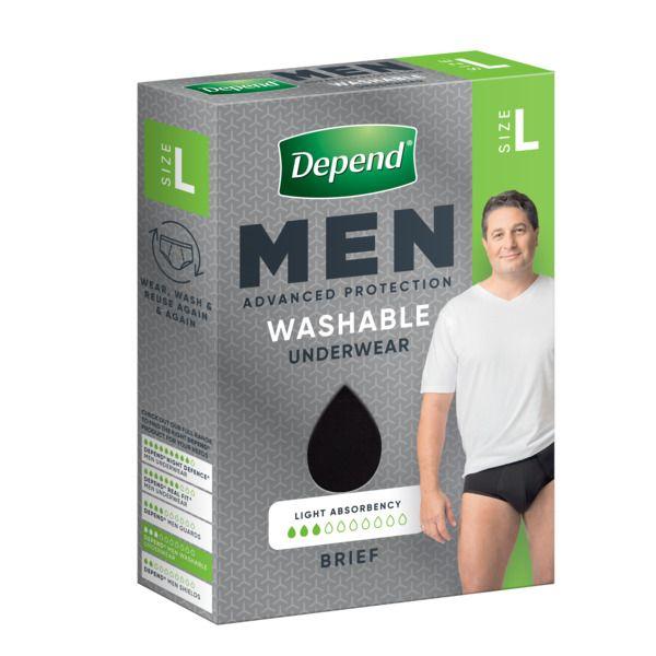 DEPEND MEN WASHABLE UNDERWEAR LARGE (6)