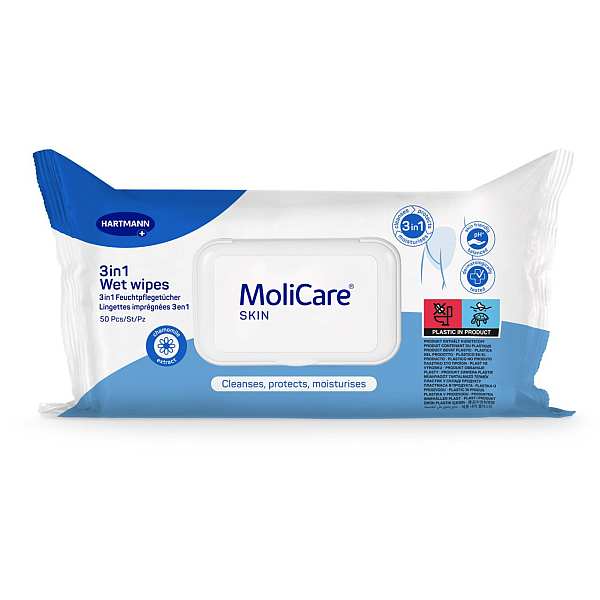 MOLICARE SKIN 3IN1 WET WIPES (50)