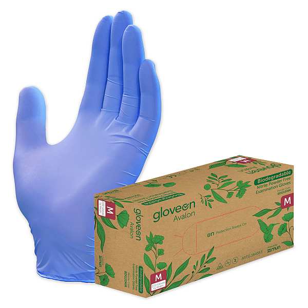 thumbnail image 2 of House Brand Dentistry Nitrile Exam Gloves - PF Textured, Blue, Medium, 100 Per Box, Medical Grade 2 of 14