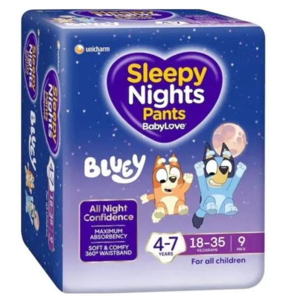 BABYLOVE SLEEPYNIGHTS PANTS 18-35KG 4-7Y(15X4)