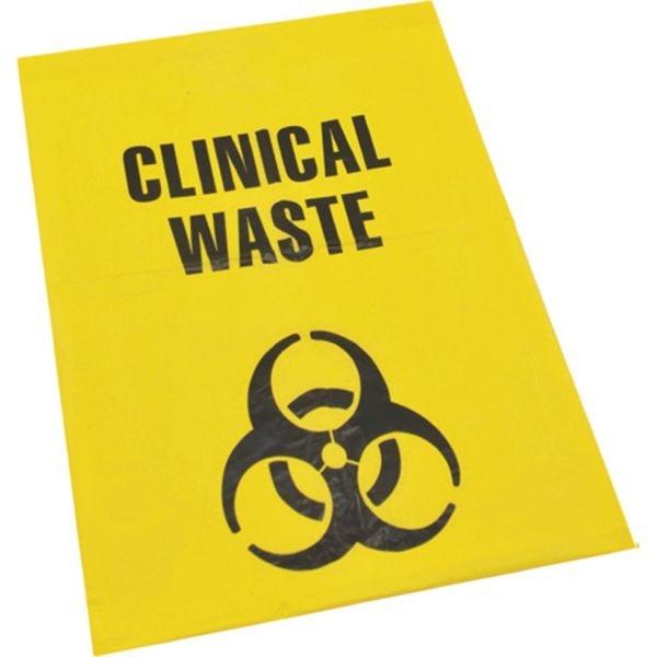 BAG CLINICAL WASTE 65L YELLOW 57X96CM (250)      