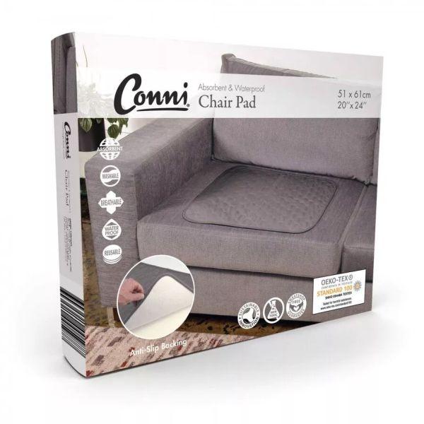 CHAIR PAD CONNI CHARCOAL LARGE 51CM X 61CM