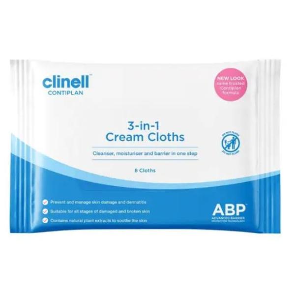 CONTIPLAN 3-IN-1 CREAM CLOTHS (8)