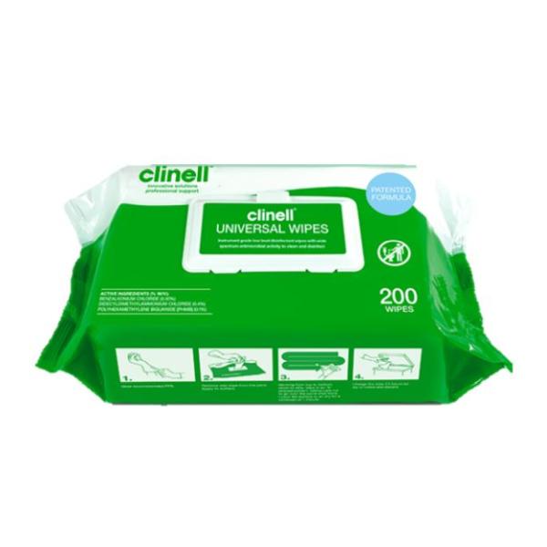WIPES CLINELL UNIVERSAL SANITISING SOFT PACK 200