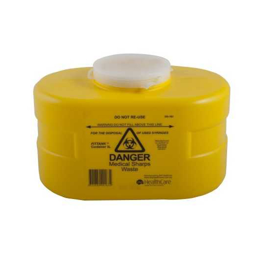 SHARPS COLLECTOR 3.1L FITTANK RE-SEALABLE LID