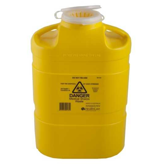 SHARPS COLLECTOR 7.8L FITTANK RE-SEALABLE LID