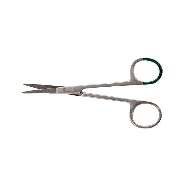 SCISSORS DISPOSABLE IRIS 11.5CM STR S/S STERILE