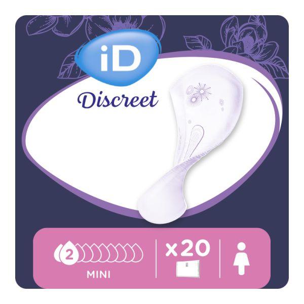 ID DISCREET LIGHT MINI PADS 191ML (20)