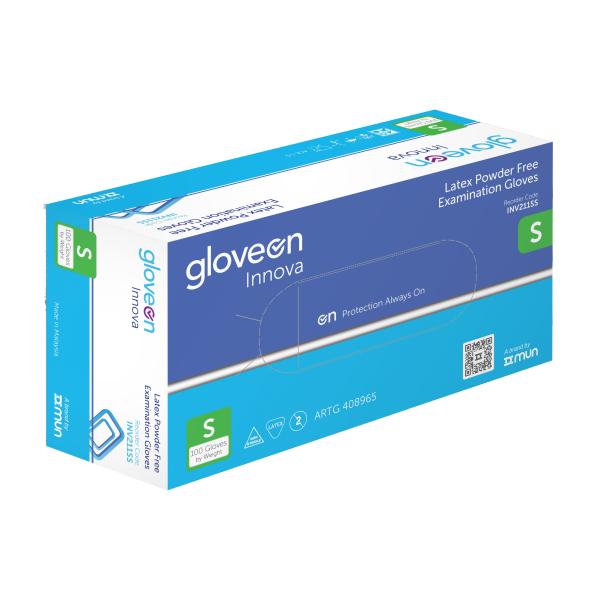 GLOVE EXAM LATEX P/F INNOVA SMALL (100)          