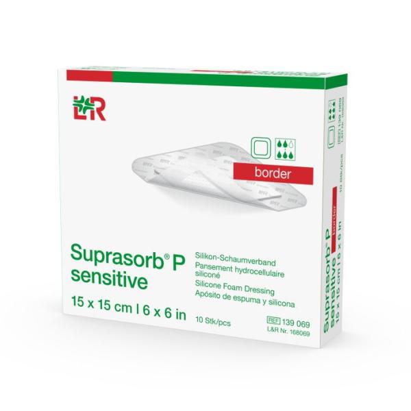 SUPRASORB P SENSITIVE BORDER 15X15CM (10)
