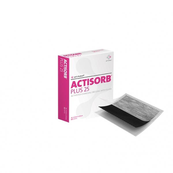 ACTISORB PLUS 25 SILVER & CHARC 6.5X9.5CM (10)