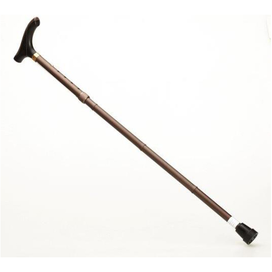 WALKING STICK FOLDING SOFT TOUCH HANDLE BROWN