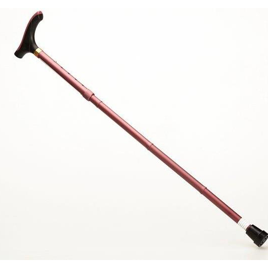 WALKING STICK FOLDING SOFT TOUCH HANDLE RED