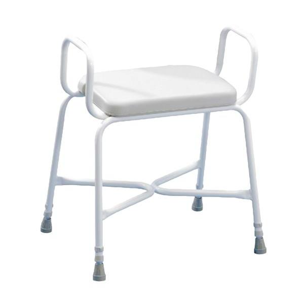 SHOWER STOOL BARIATRIC PADDED SEAT & ARMS