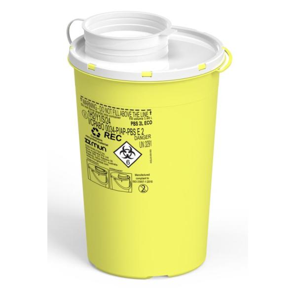 SHARPS DISPOSAL GUARDON 2LT ROUND CONTAINER