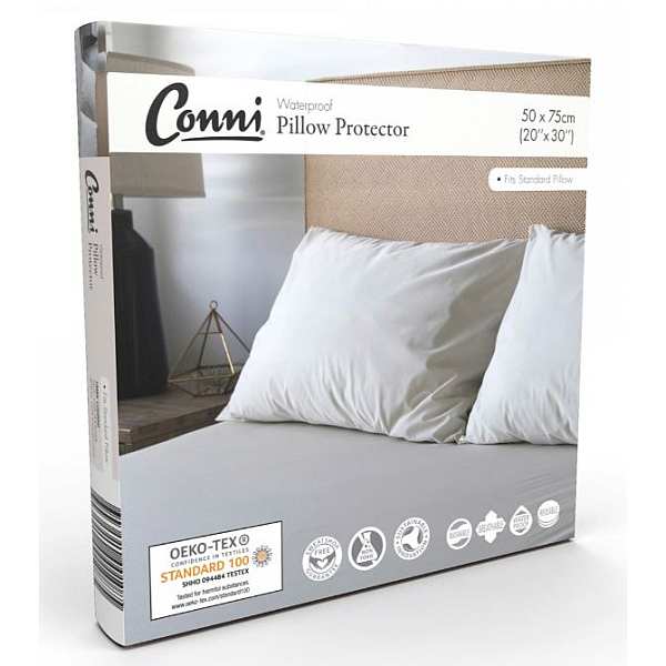 PILLOW COVER CONNI BEIGE W/PROOF  BREATHABLE